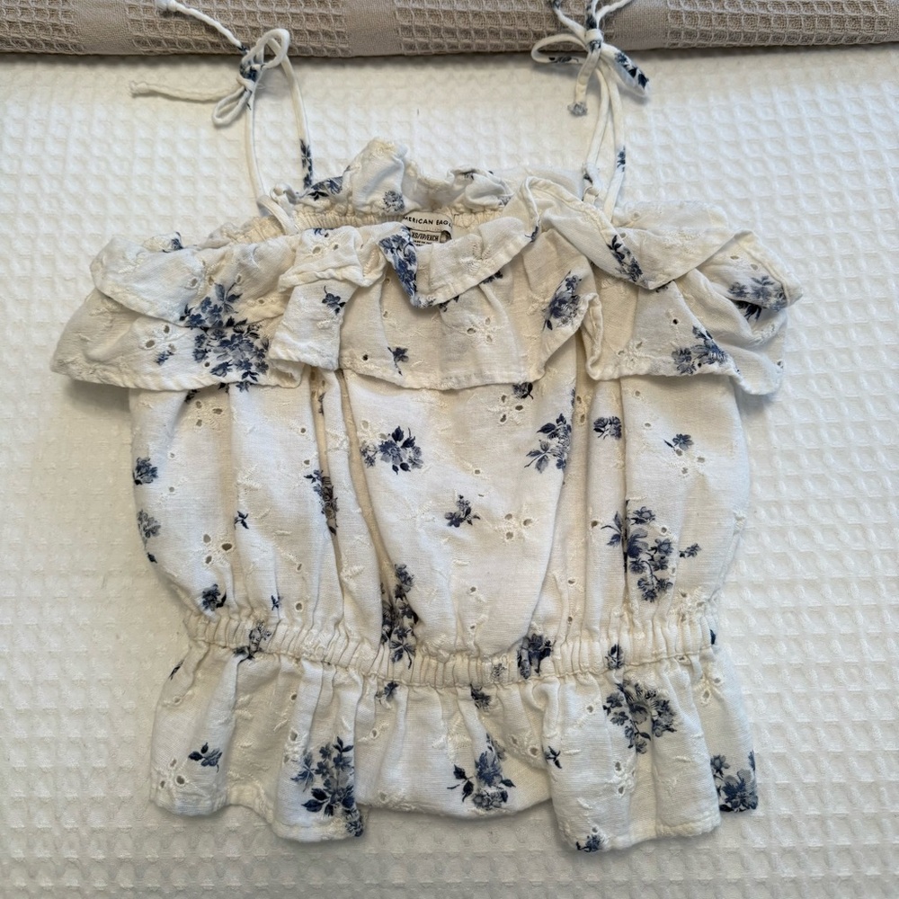 Floral Ruffle Sleeveless Top